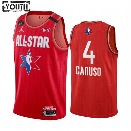 Camiseta Niños Los Angeles Lakers Alex Caruso 4 2020 All-Star Jordan Brand Rojo Swingman